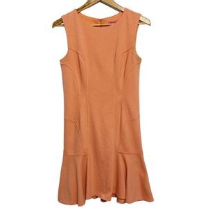 Betsey Johnson Textured Midi Dress Orange Size 6